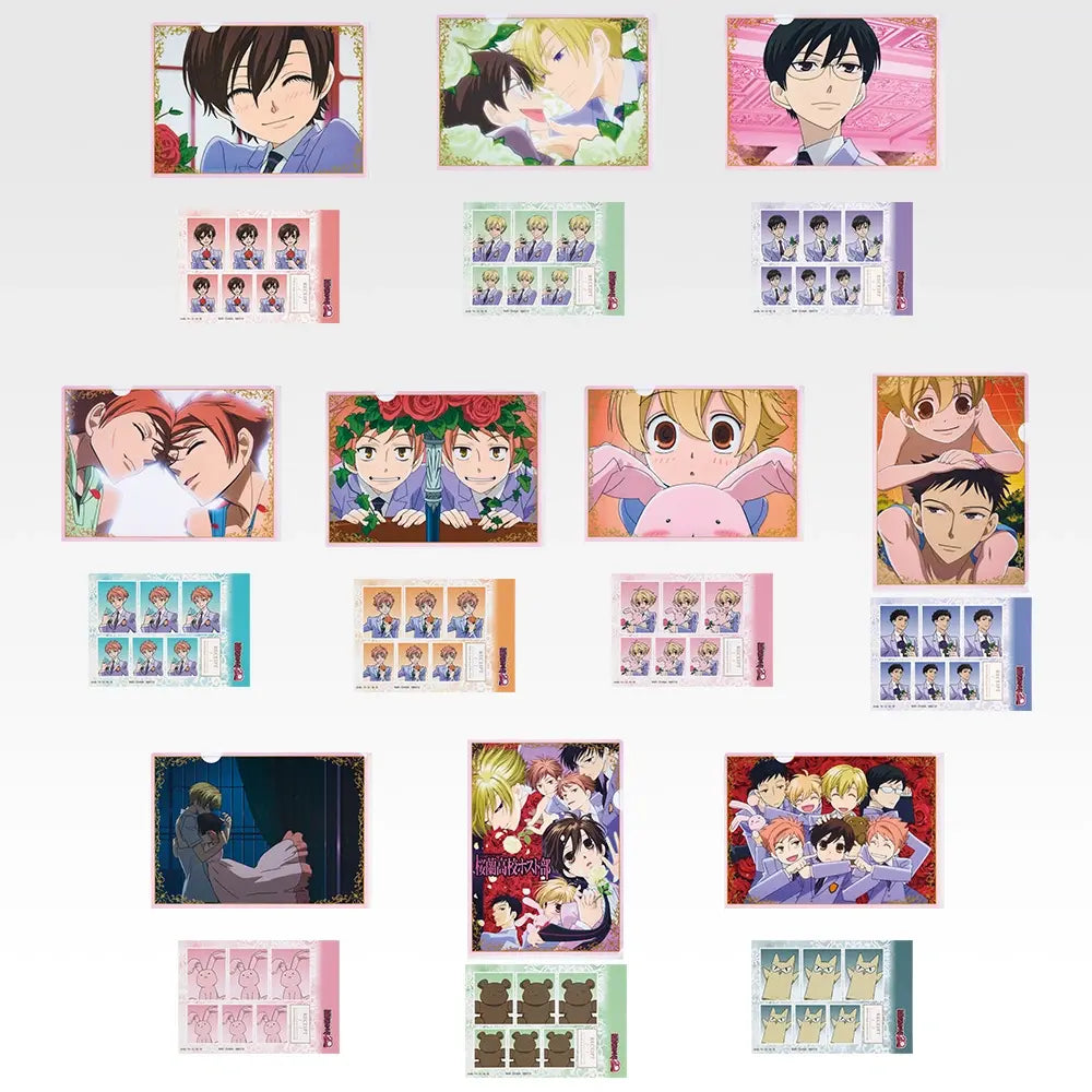 Ichiban Kuji Ouran High School Host Club 20th Anniversary - G Prize Clear File and Sticker Set (10 Types) complete set of all designs