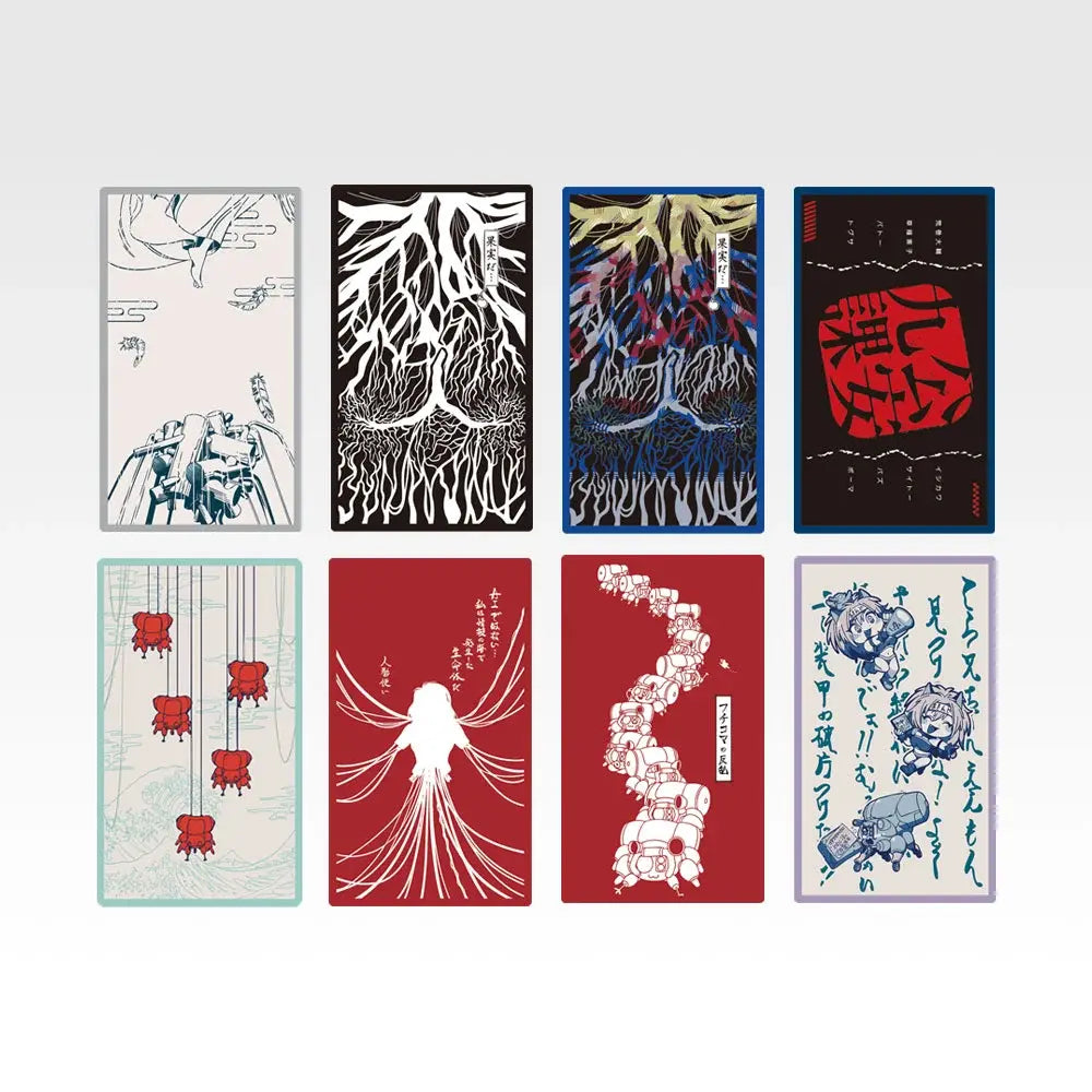 Ichiban Kuji The Ghost in the Shell - G Prize Tenugui-Style Gauze Towels - Complete Set showing all 8 types