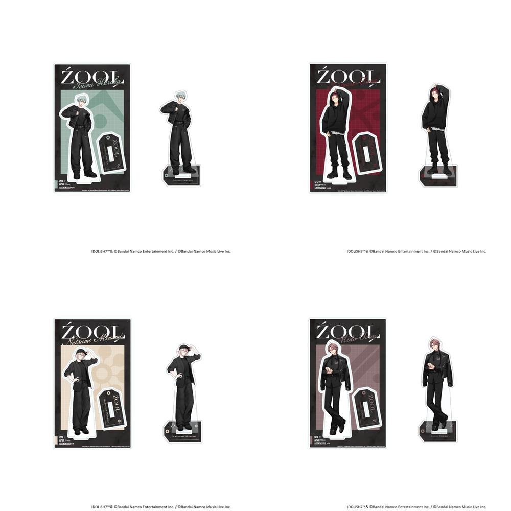 IDOLiSH7 ŹOOĻ x ZOZOTOWN framed acrylic stands complete set of Haruka Isumi, Toma Inumaru, Minami Natsume and Torao Mido
