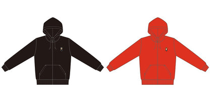 Complete set of Kiryu black and Ichiban red 8-bit zip hoodies