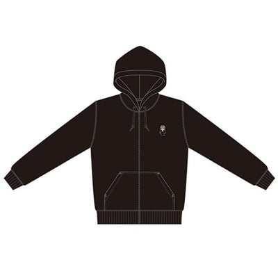 Kiryu black 8-bit zip hoodie front