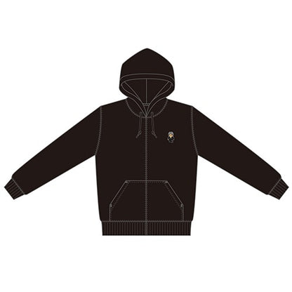 Kiryu black 8-bit zip hoodie front