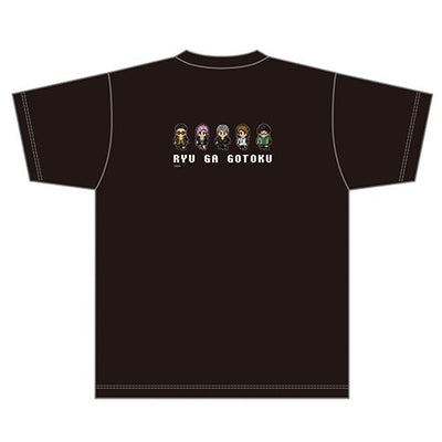Kiryu black 8-bit T-shirt party back print