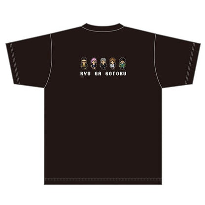 Kiryu black 8-bit T-shirt party back print