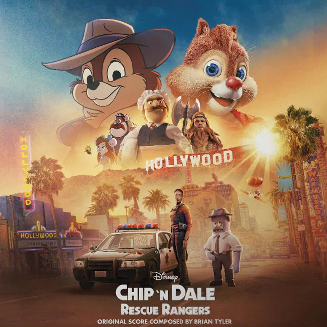 Chip 'n Dale: Rescue Rangers - Brian Tyler Soundtrack Tri-Color Vinyl 2LP cover