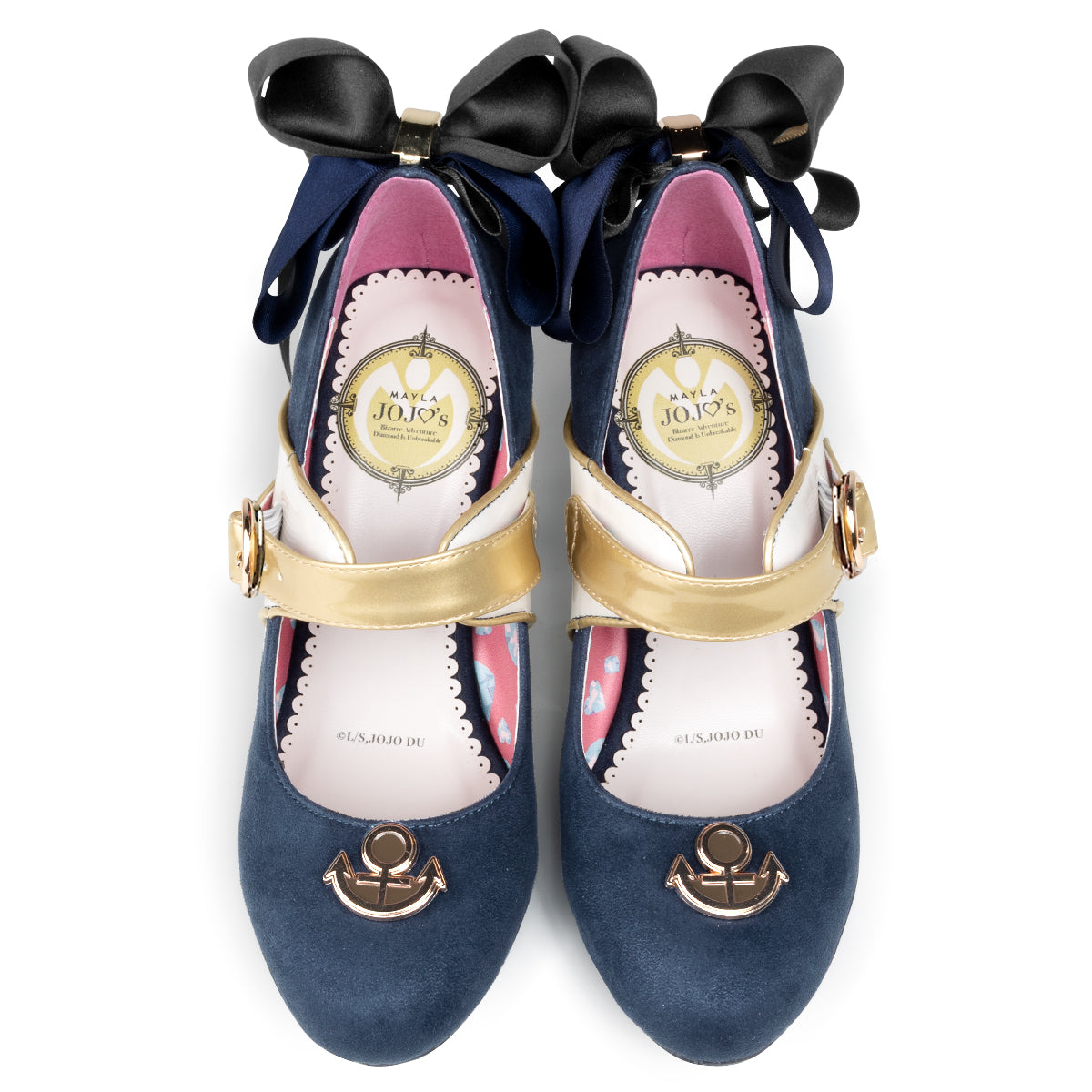 Josuke Higashikata navy pumps with bows - view 3
