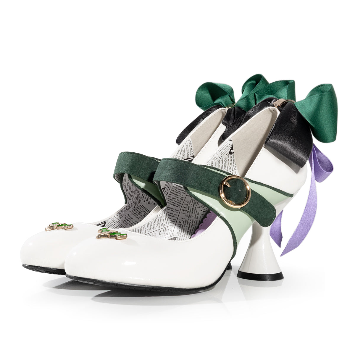 Rohan Kishibe white pumps with bows - view 1