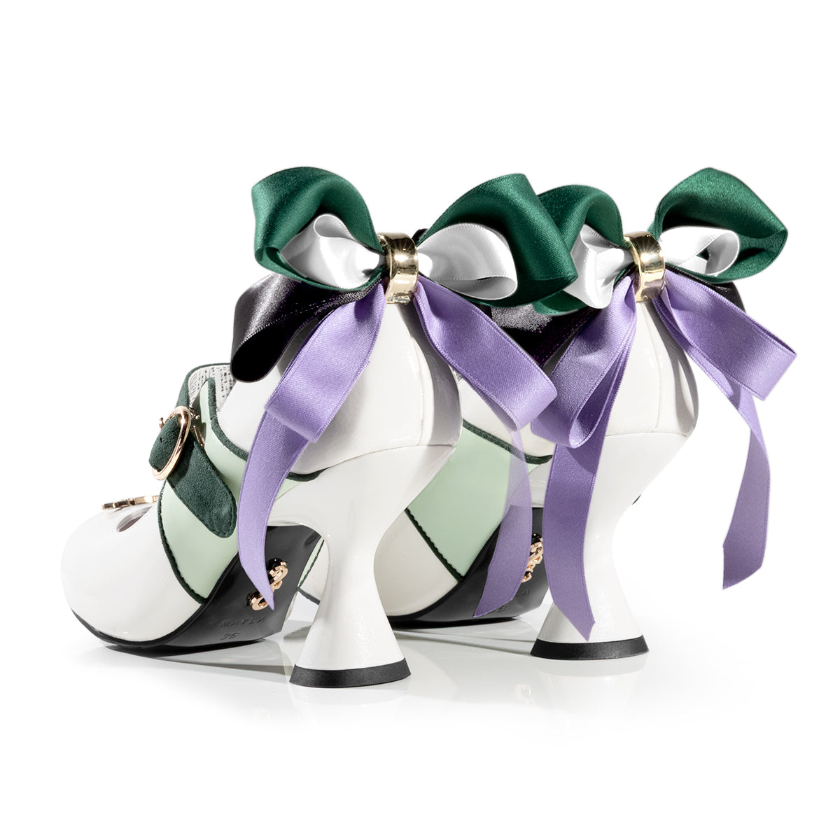 Rohan Kishibe white pumps with bows - view 2
