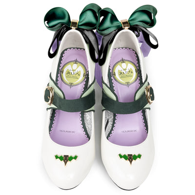 Rohan Kishibe white pumps with bows - view 3