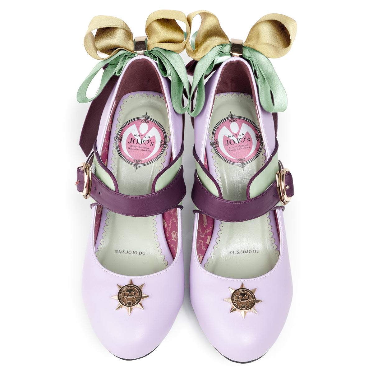 Yoshikage Kira purple pumps with bows - view 3