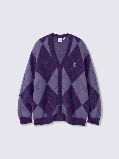 Yoshikage Kira Feather-Yarn Cardigan — product view