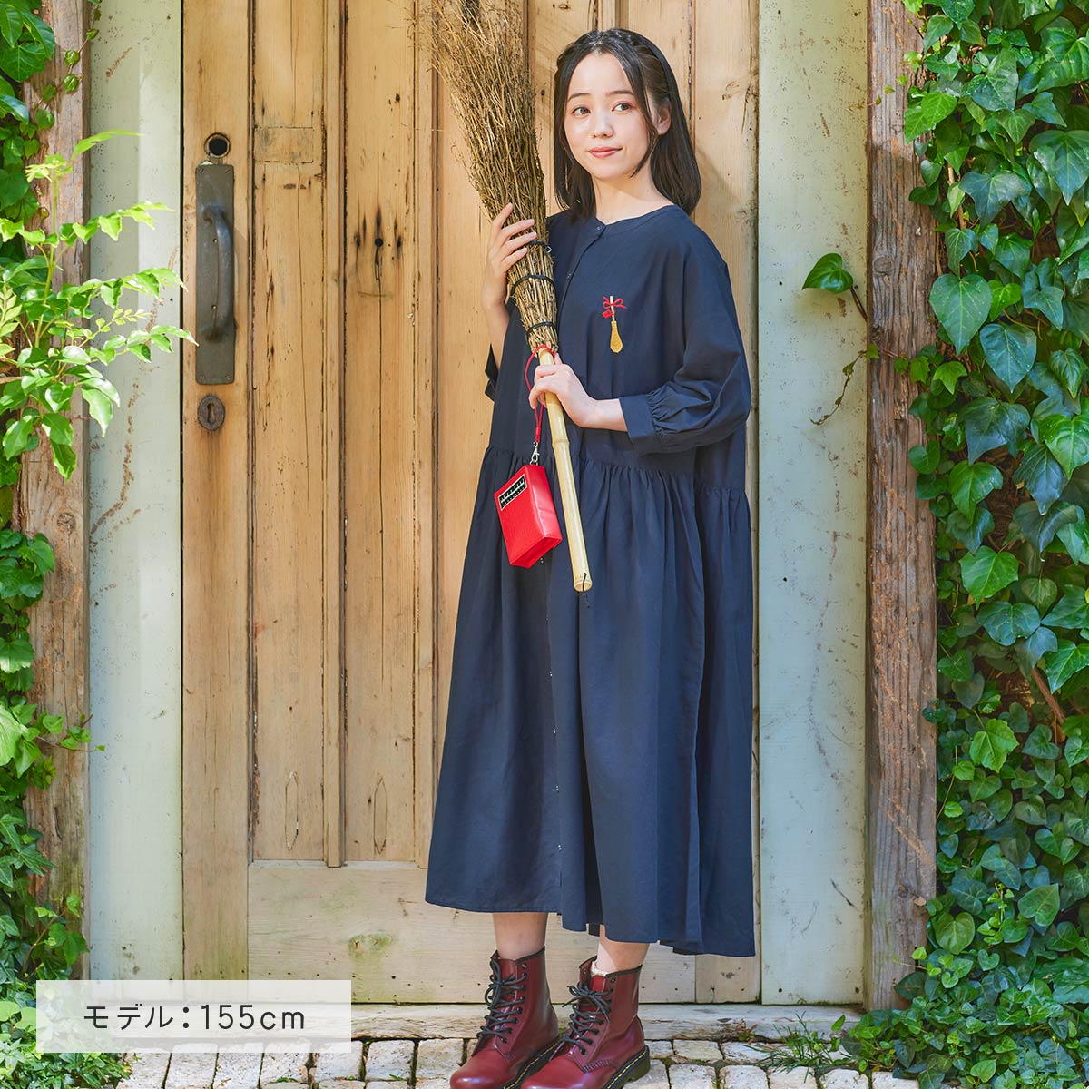 Kiki's Delivery Service Donguri Closet 2-Way Shirt Dress - Witch Essentials Navy - official view 5