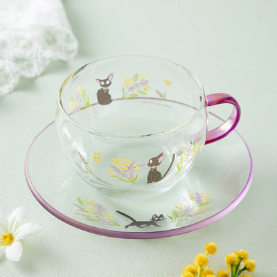 Kiki's Delivery Service - Flower Bouquet Glass Cup and Saucer - official view 2