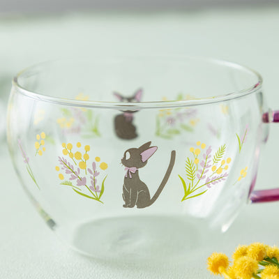 Kiki's Delivery Service - Flower Bouquet Glass Cup and Saucer - official view 3