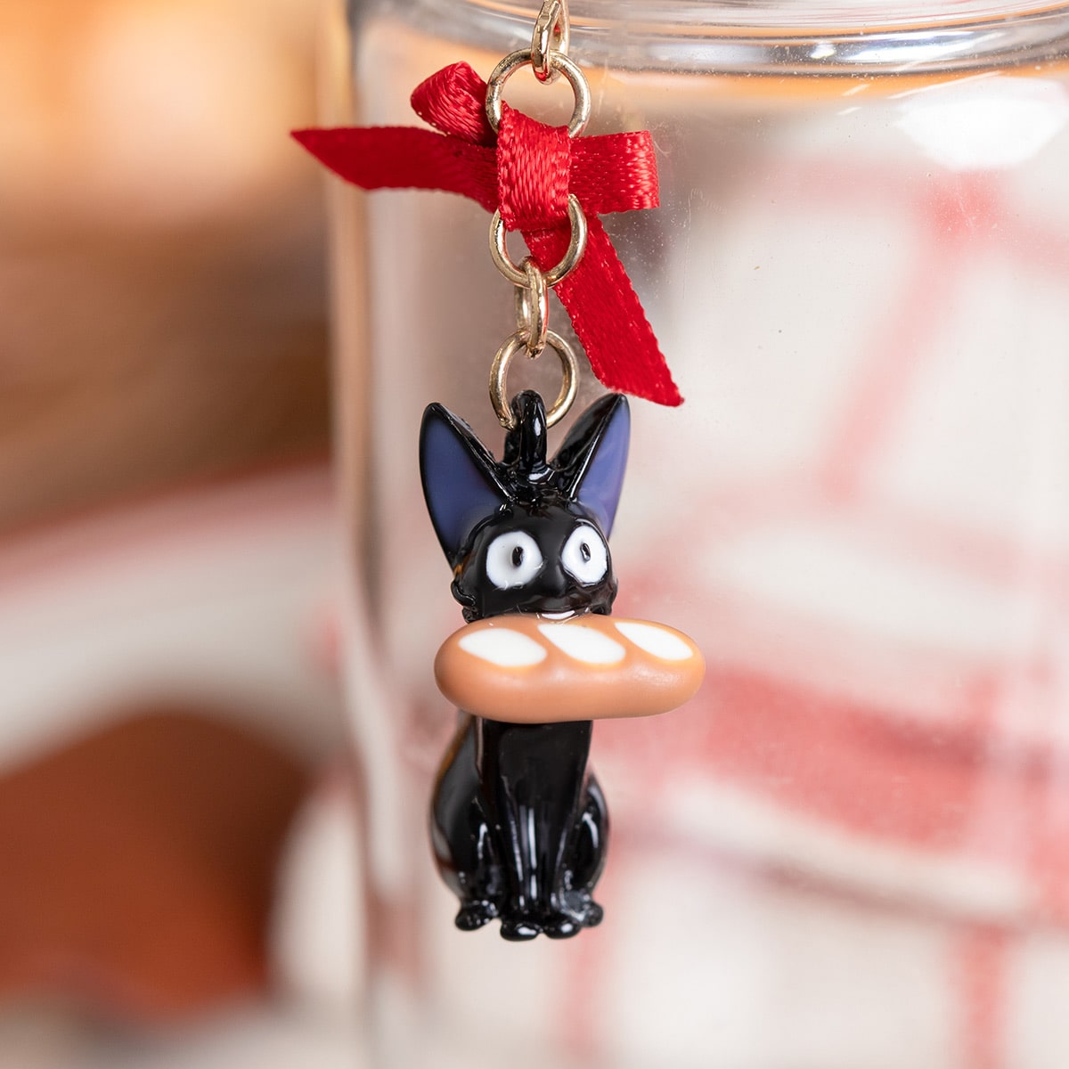 Kiki's Delivery Service Guchokipan Bakery Jam Jar and Jiji Earrings (2 Types) - Pierced Pair - official view 5