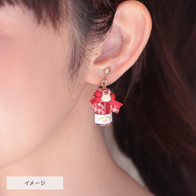 Kiki's Delivery Service Guchokipan Bakery Jam Jar and Jiji Earrings (2 Types) - Pierced Pair - official view 8