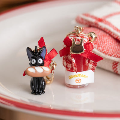 Kiki's Delivery Service Guchokipan Bakery Jam Jar and Jiji Earrings (2 Types) - Clip-On Pair - official view 12
