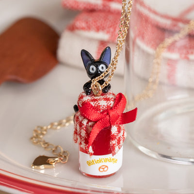 Kiki's Delivery Service Guchokipan Bakery Jiji Clinging to Jam Jar Necklace - official view 3