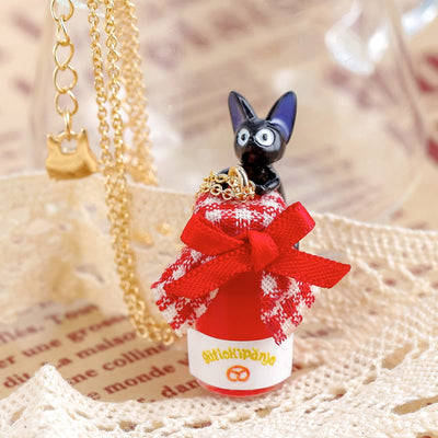 Kiki's Delivery Service Guchokipan Bakery Jiji Clinging to Jam Jar Necklace - official view 6