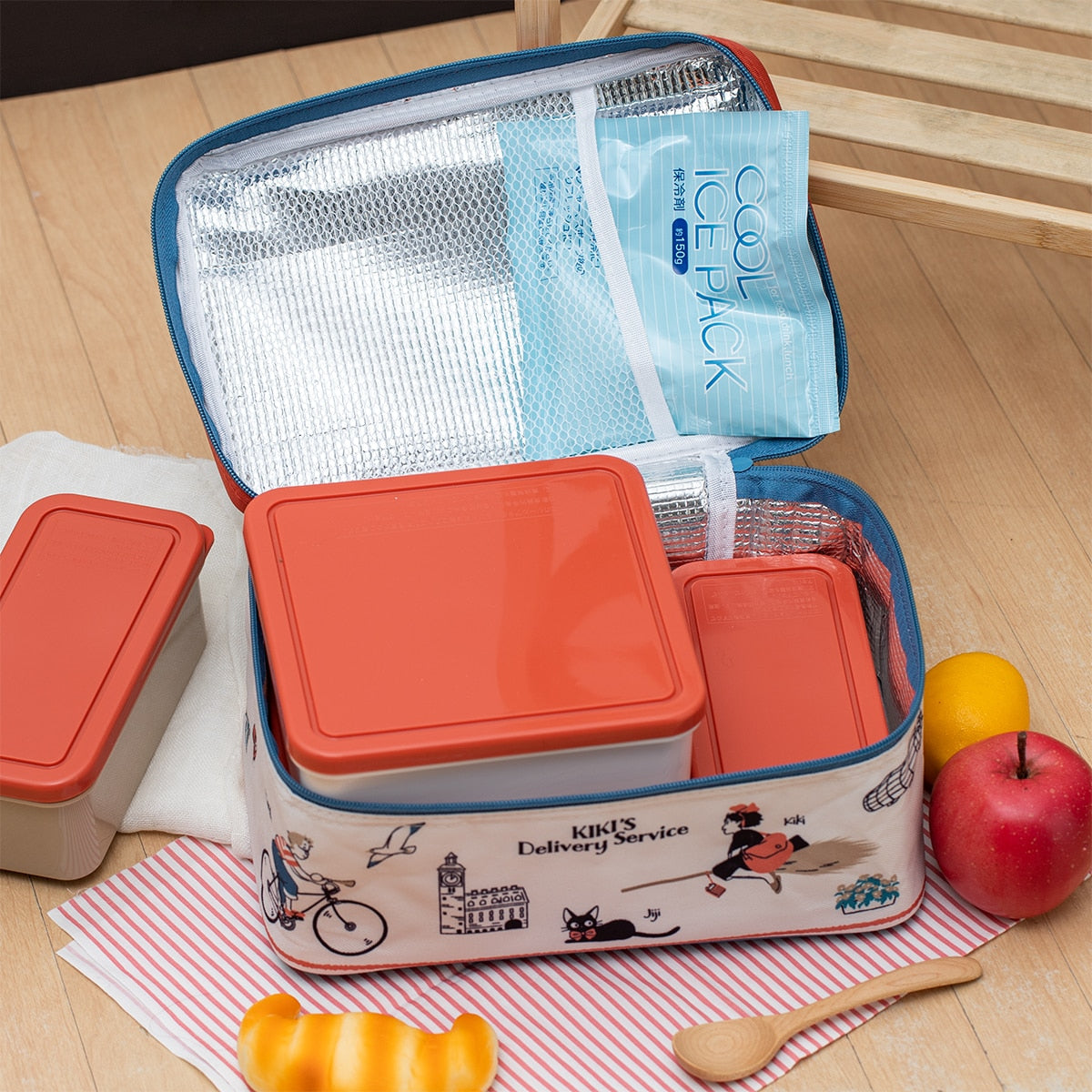 Kiki's Delivery Service Insulated Picnic Lunch Kits (2 Types) - Large - 4 Containers - official view 17