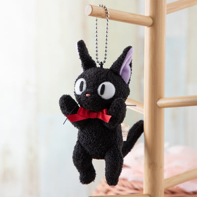 Kiki's Delivery Service - Jiji and Lily Plush Mascot Charms (2 Types) - Jiji Hugging - official view 1