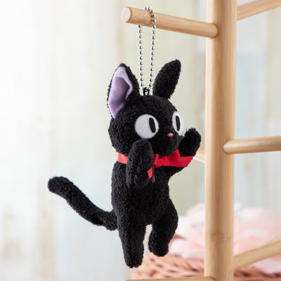 Kiki's Delivery Service - Jiji and Lily Plush Mascot Charms (2 Types) - Jiji Hugging - official view 2