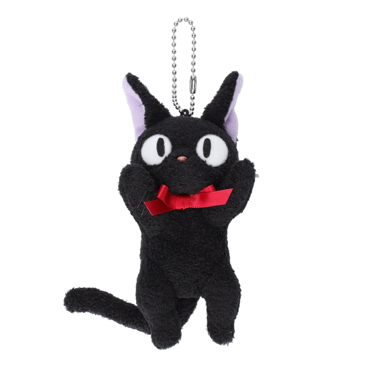 Kiki's Delivery Service - Jiji and Lily Plush Mascot Charms (2 Types) - Jiji Hugging - official view 3