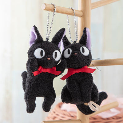 Kiki's Delivery Service - Jiji and Lily Plush Mascot Charms (2 Types) - Jiji Hugging - official view 5