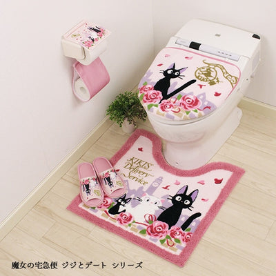 Kiki's Delivery Service Jiji Date Heated-Toilet Lid Cover - Pink - official view 3