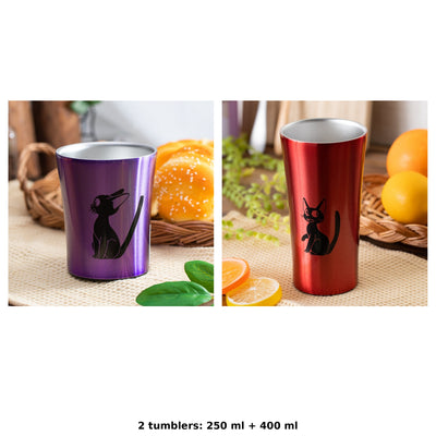 Kiki's Delivery Service Jiji Insulated Tumblers (2 Types) - Complete Set
