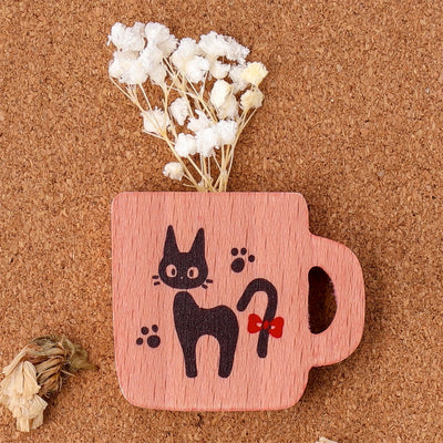 Kiki's Delivery Service Jiji Mug-Shaped Wooden Magnets (2 Types) - Pink - official view 10