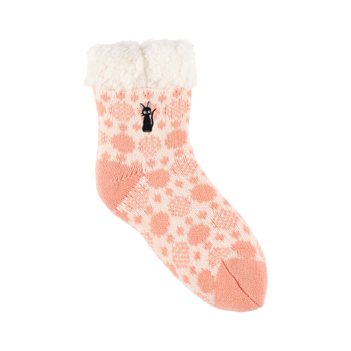 Kiki's Delivery Service Jiji Paw-Print Boa-Lined Socks 23-24 cm - official view 1