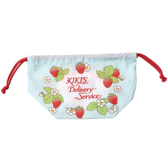 Kiki's Delivery Service Jiji Strawberry Wreath Drawstring Pouch - official view 2