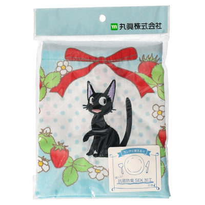 Kiki's Delivery Service Jiji Strawberry Wreath Drawstring Pouch - official view 3