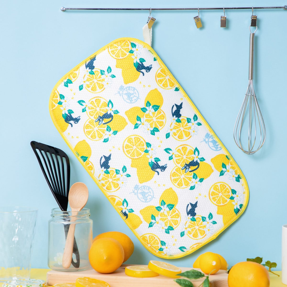 Kiki's Delivery Service Lemon Flower Dish-Drying Mat - official view 1