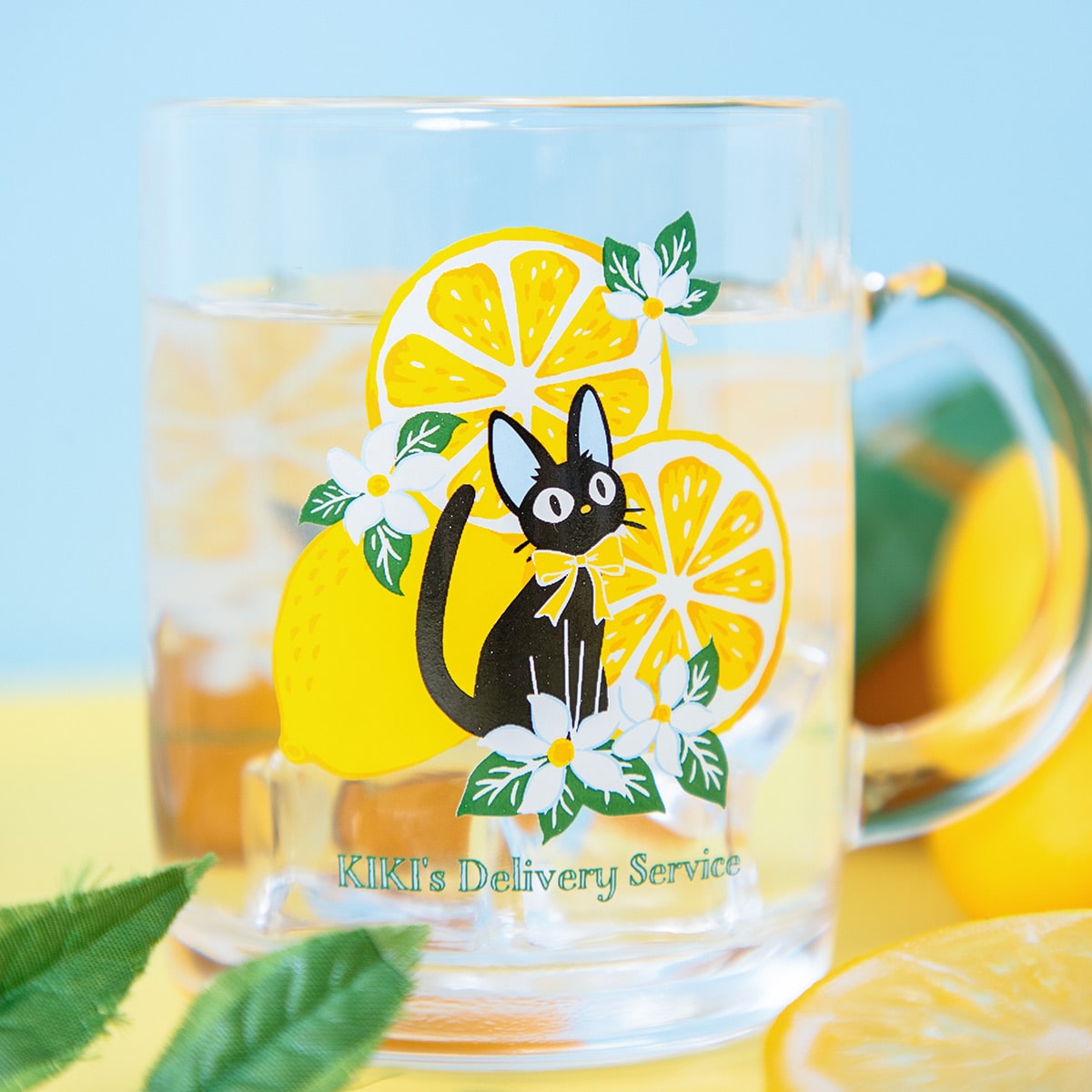 Kiki's Delivery Service Lemon Flower Jiji Glass Mug - official view 3