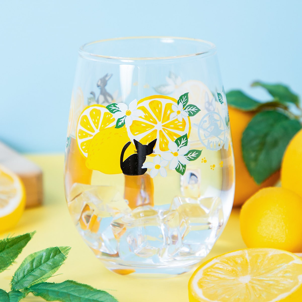 Kiki's Delivery Service Lemon Flower Jiji Glass Tumbler - official view 2