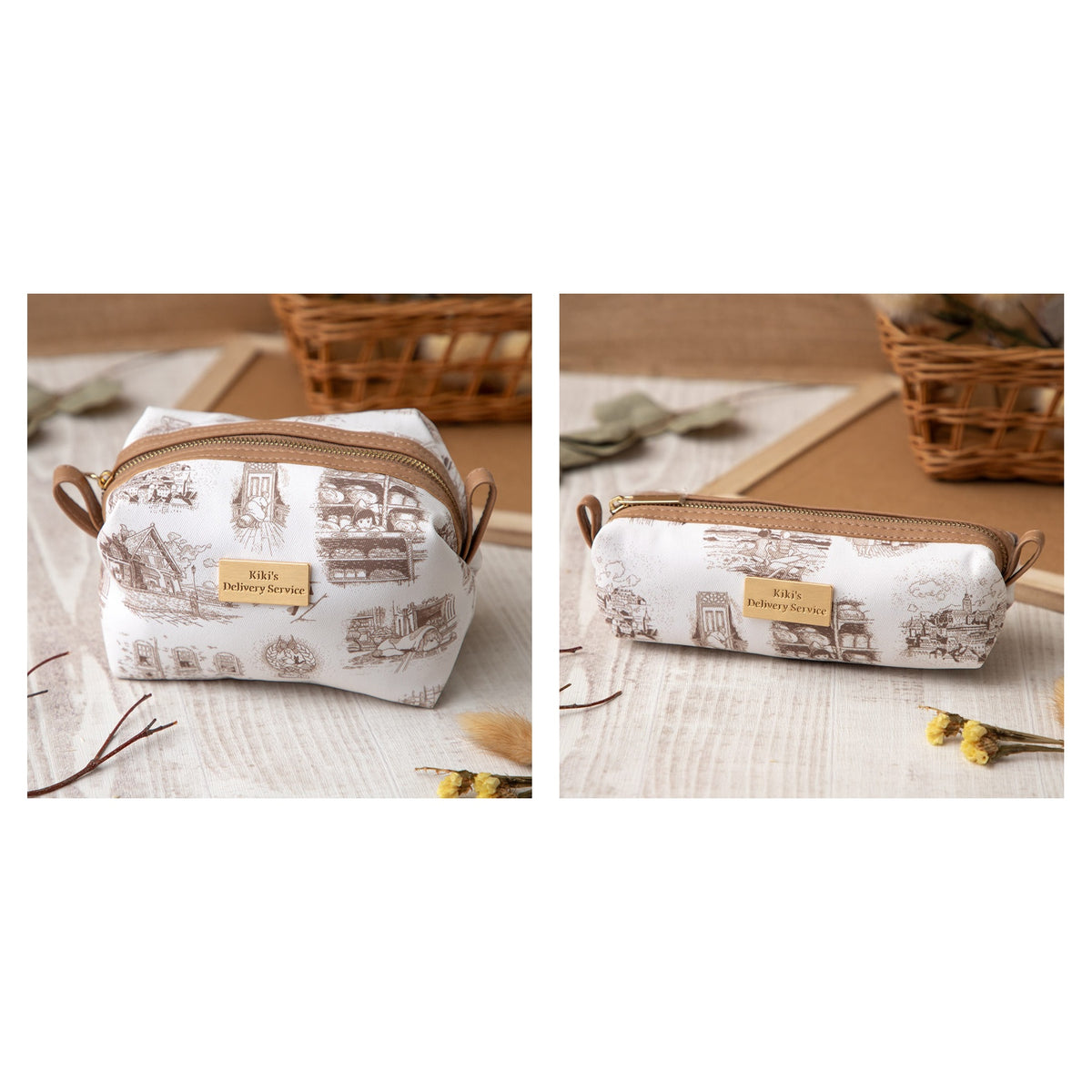 Kiki's Delivery Service - Nostalgic Sketch Series Pouches (2 Types) - Complete Set showing all included models