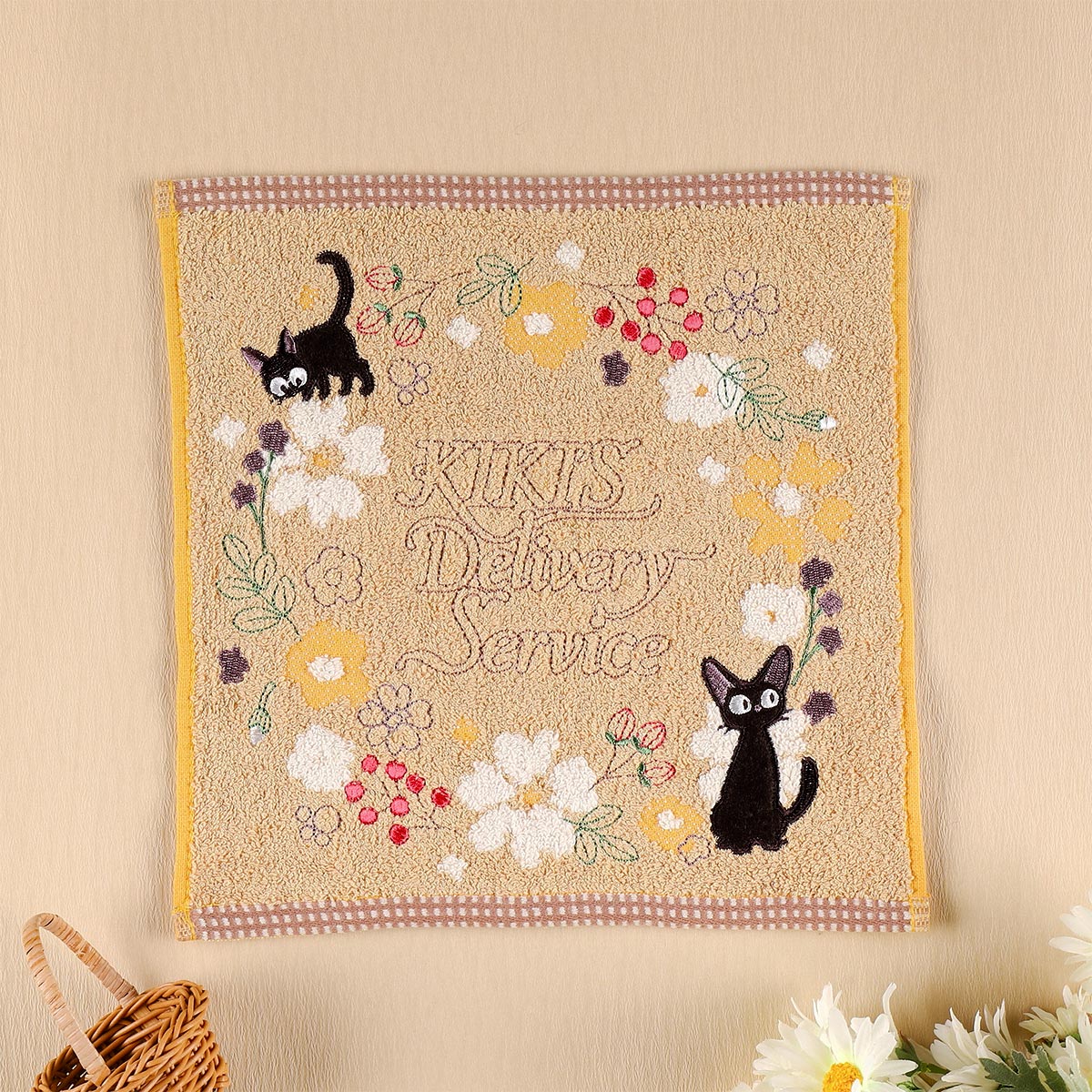 Kiki's Delivery Service - Sepia Flower Towels (4 Types) - Mini Towel - official view 1