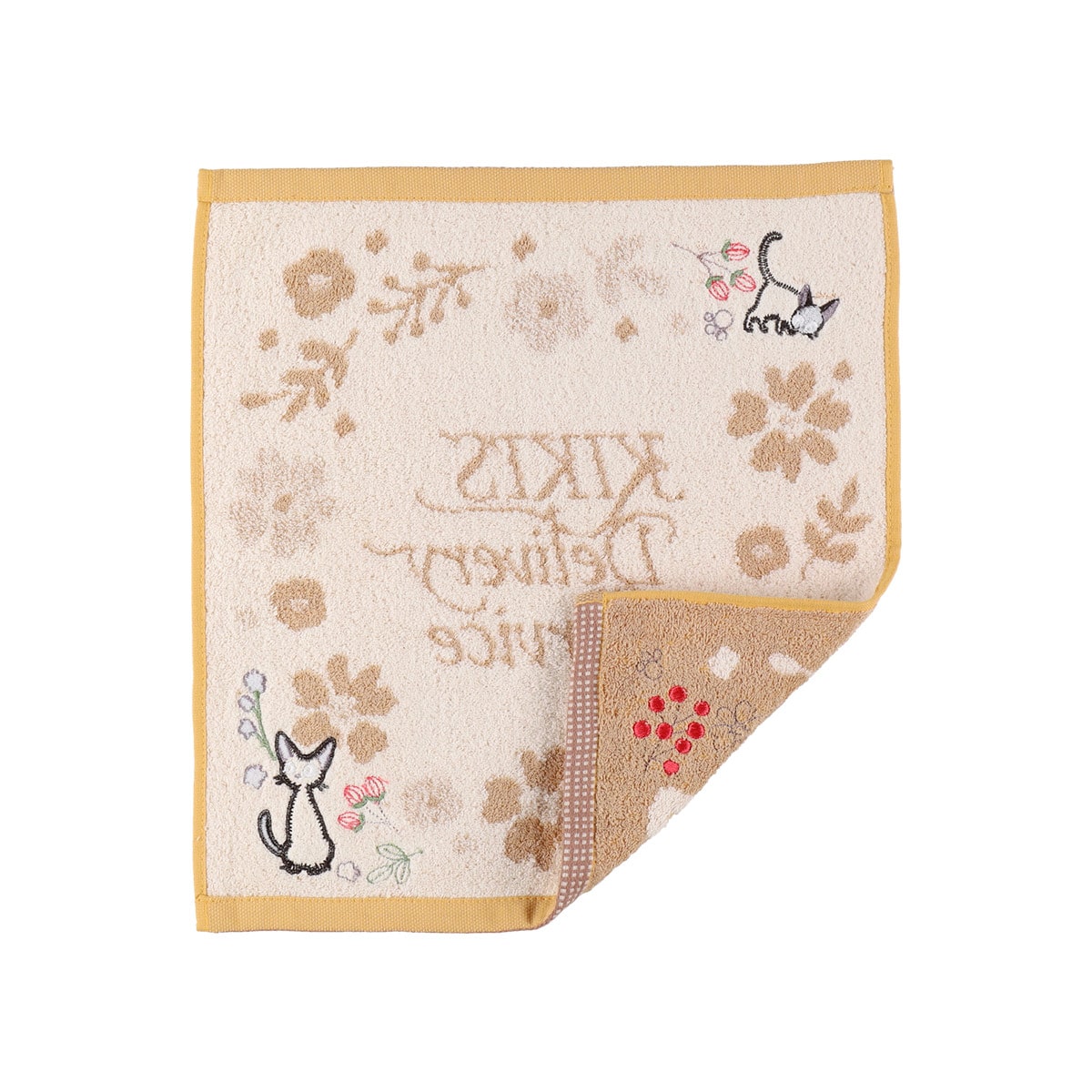 Kiki's Delivery Service - Sepia Flower Towels (4 Types) - Wash Towel - official view 5