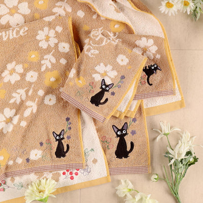 Kiki's Delivery Service - Sepia Flower Towels (4 Types) - Wash Towel - official view 6