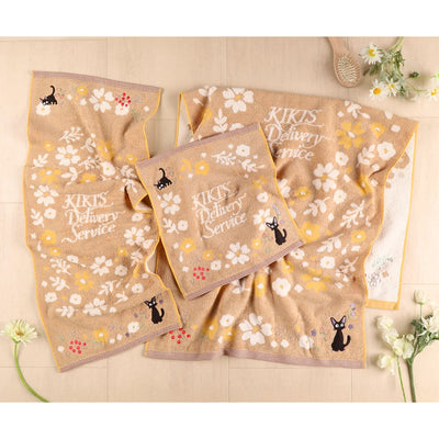 Kiki's Delivery Service - Sepia Flower Towels (4 Types) - Wash Towel - official view 8