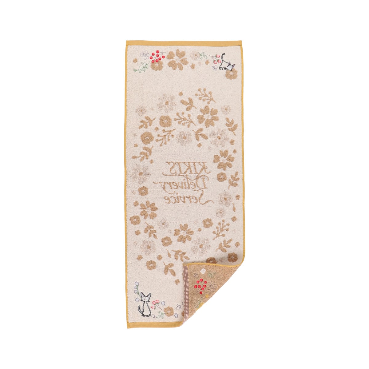 Kiki's Delivery Service - Sepia Flower Towels (4 Types) - Face Towel - official view 10