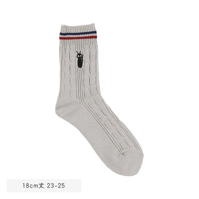 Kiki's Delivery Service Socks - Cable Knit - Light Gray - official product view 2