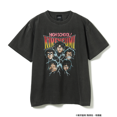 High School! Kimengumi Kimen Flash black short sleeve T-shirt