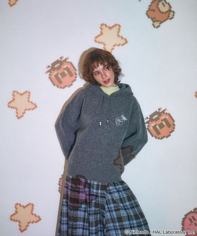 Kirby design knit hoodie - official product photo 6