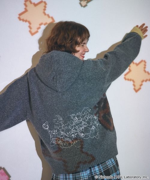 Kirby design knit hoodie - official product photo 8