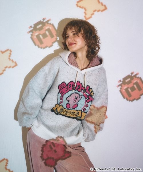 Kirby design knit hoodie - official product photo 19