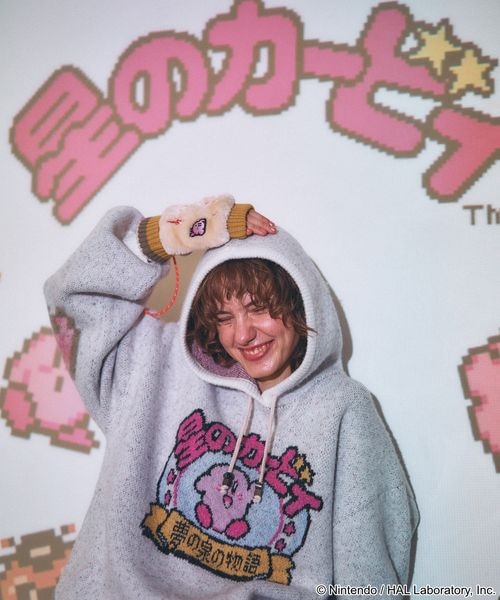 Kirby design knit hoodie - official product photo 27