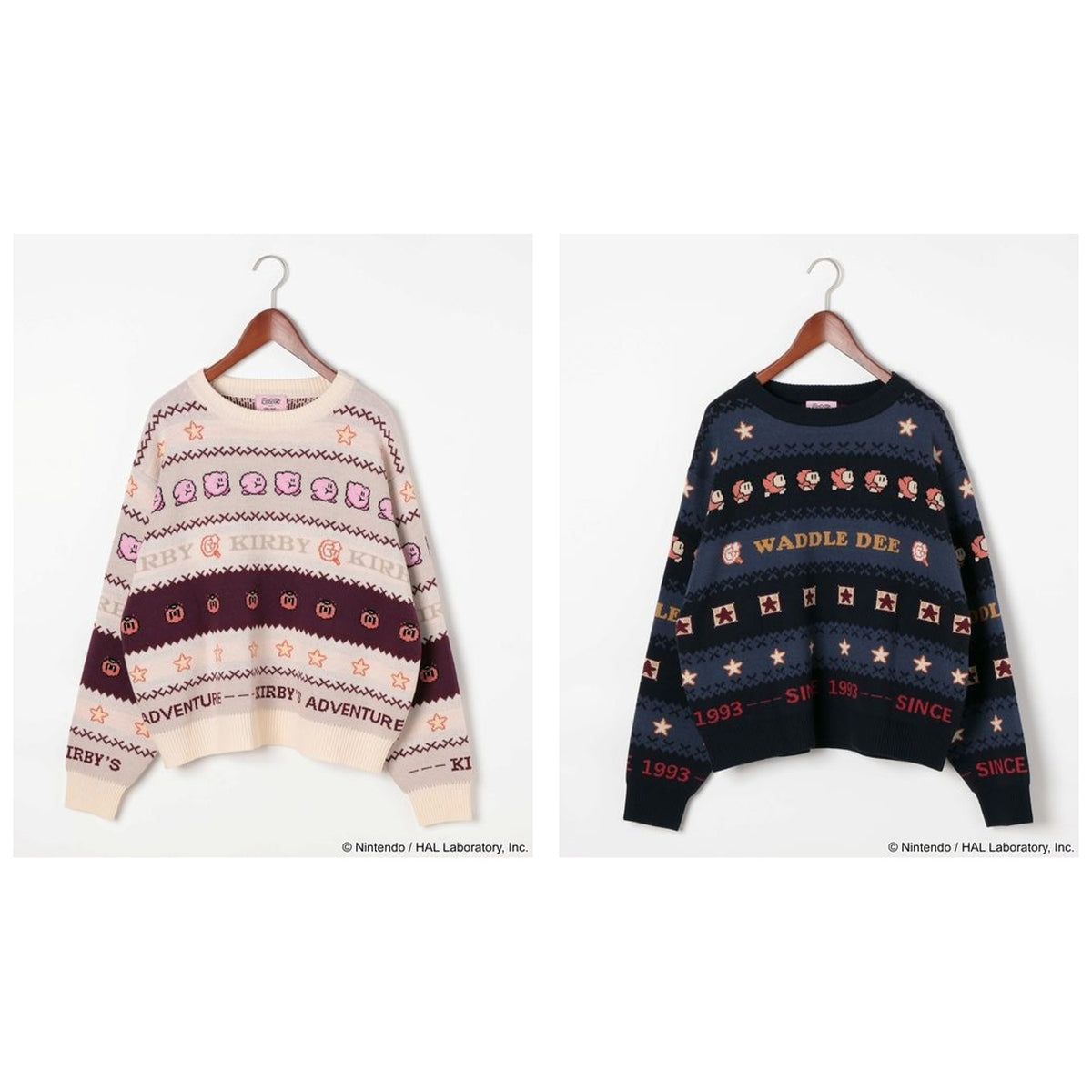 Kirby Fair Isle Knit Sweater complete set, all 2 designs